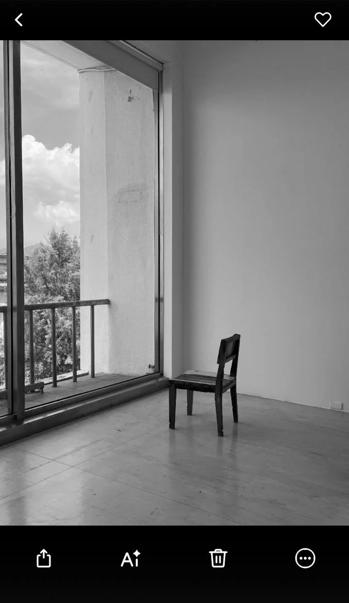 Photo of a room with a chair